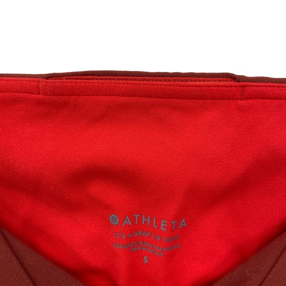 ATHLETA Leggings It's a Wrap 7/8 Tight Yoga Workout Orange 566805 - Picture 8 of 9